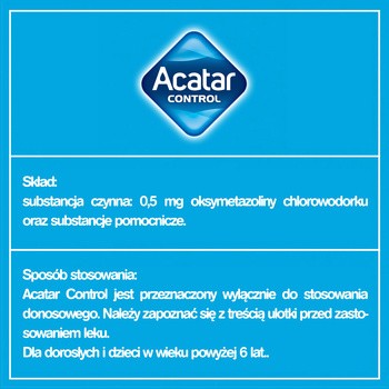 Acatar Control, 0,5 mg/ml (0,05%), aerozol  do nosa, 15 ml