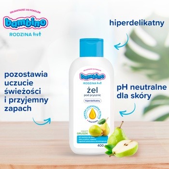Bambino Rodzina, żel pod prysznic o zapachu gruszki, 400 ml