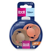 Canpol Lovi Prime, dynamiczny smoczek uspokajający silikonowy, 18 m+ Granola/Orange, 2 szt. https://azcdn.doz.pl/image/d/product/899b7982-scale-180x180.png