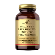 Solgar Omega 3-6-9 z ryb, siemienia lnianego i ogórecznika, kapsułki, 60 szt.