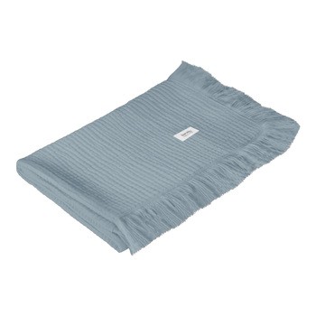 Lionelo Muslin Blanket, niemowlęcy kocyk muślinowy, Stone Blue, 1 szt.