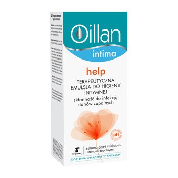 Oillan Intima Help, terapeutyczna emulsja do higieny intymnej, 200 ml