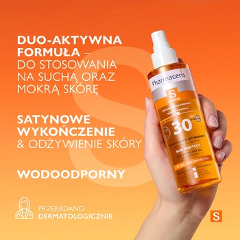 Pharmaceris S, suchy olejek ochronny do ciała, SPF 30, 200 ml