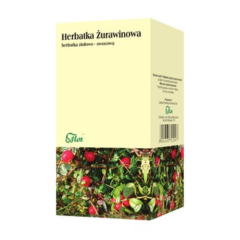 Flos, Żurawinowa herbatka ziołowo-owocowa, 25 x 2 g