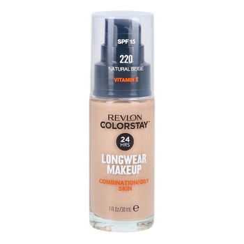 Revlon Colorstay Longwear Makeup SPF 15, podkład z pompką dla skóry tłustej i mieszanej, 220 Natural Beige, 30 ml