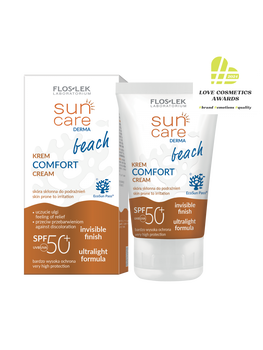 FlosLek Laboratorium Sun Care Derma Beach, krem do twarzy i ciała SPF 50+, 50 ml