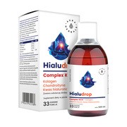 Aura Herbals Hialudrop Complex KCH - Kolagen, chondroityna, kwas hialuronowy, płyn, 500 ml