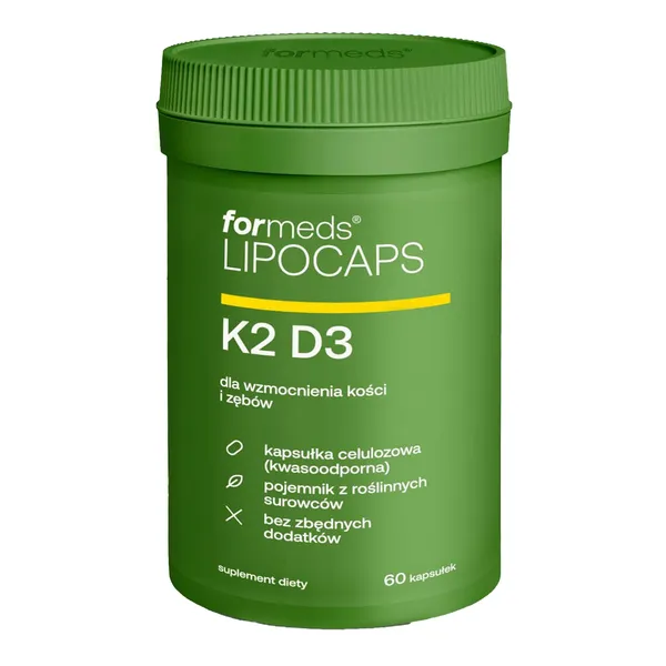 Витамин D3 + K2 ForMeds Lipocaps K2 D3, липосомальные, 60 капсул