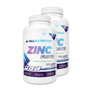 Zestaw 2 x Allnutrition Zinc Forte, tabletki, 120 szt.