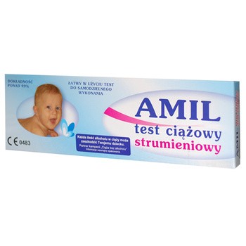 Amil, test ciążowy, strumieniowy, 1 szt