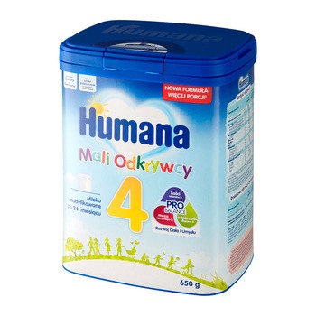 Humana 4 mali odkrywcy, mleko w proszku następne po 24 miesiącu, 650 g