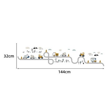 Sipo, Naklejki na ścianę dla dzieci, Traktory na ulicy, 1 szt.