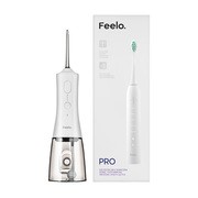 Zestaw Feelo Pro, szczoteczka soniczna white z etui, 1 szt. + biały irygator do higieny jamy ustnej, 1 szt.