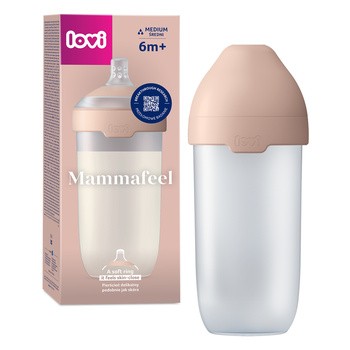 Canpol Lovi Mammafeel, butelka ze smoczkiem dynamicznym, 6m+, 330 ml, 1 szt.