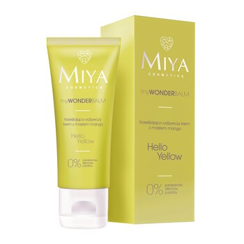 Miya Cosmetics Hello Yellow, nawilżająco-odżywczy krem do twarzy z masłem mango, 75 ml