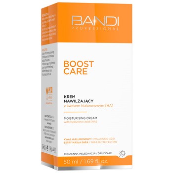 Bandi Boost Care, krem nawilżający z kwasem hialuronowym (HA), 50 ml