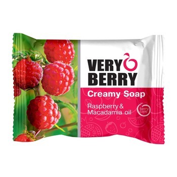 Very Berry, kremowe mydło w kostce, Raspberry & Macadamia oil, 100 g