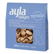 Ayla Delight, medaliony z indyka, liofilizowane przysmaki dla psa, 28 g