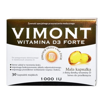 Witamina D3 Forte Vimont 1000 IU, kapsułki miękkie, 30 szt.