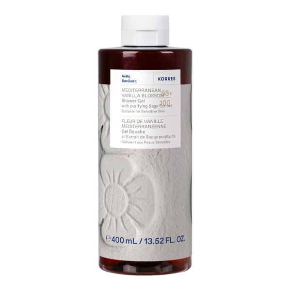 Korres Korres, śródziemnomorski żel do mycia ciała o zapachu wanilii, 400 ml