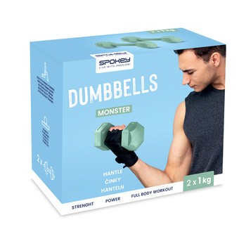 Spokey Monster, zestaw hantli sześciokątnych, 2 x 1 kg