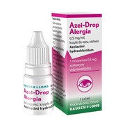 Azel-Drop Alergia, 0,5 mg/ml, krople do oczu, 6 ml, butelka