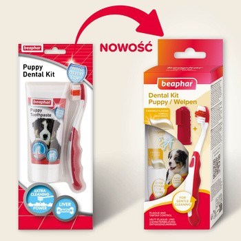 Beaphar Dental Kit Puppy, zestaw do czyszczenia zębów dla szczeniąt, 1 szt.