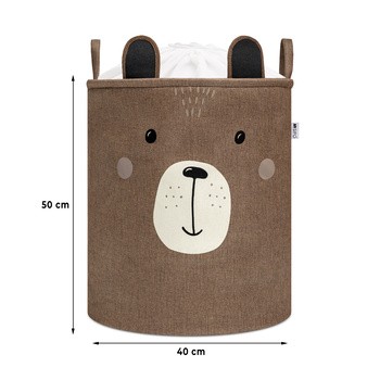 Sipo, kosz na zabawki XXL, Brązowy Miś, 1 szt.