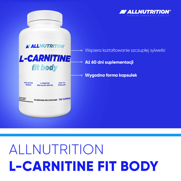 l carnitine fit body L-Carnitine Capsules 1500mg | Fat Burning Energy & Muscle Recovery Support 120pc Due to its healthful composition Allnutrition L-Carnitine Fit Body 120