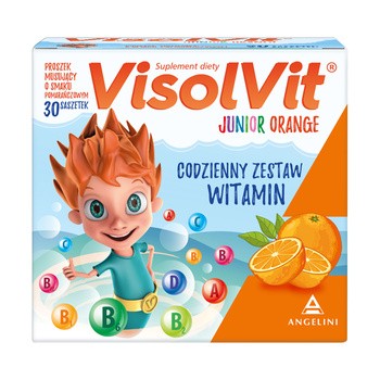 Visolvit Junior Orange, proszek musujący w saszetkach, 30 szt.