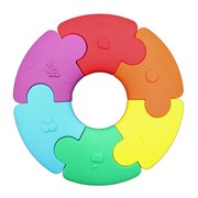 Jellystone Designs, silikonowe puzzle sensoryczne dla niemowlaka, tęczowe kółko, 6 szt. https://azcdn.doz.pl/image/d/product/7d6d0c66-scale-180x180.png
