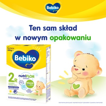 Bebiko 2R NUTRIflor Expert, mleko następne dla niemowląt z kleikiem ryżowym, 6 m+, proszek, 350 g