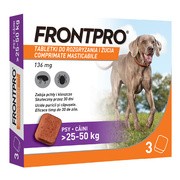Frontpro XL Pies 25-50 kg, ochrona przed pchłami i kleszczami, tabletki do rozgryzania i żucia, 3 szt. https://azcdn.doz.pl/image/d/product/84b6af78-scale-180x180.png