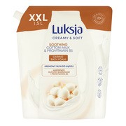 Luksja Creamy & Sofrt, kremowy płyn do kąpieli, łagodzące mleczko bawełniane i prowitamina B5, refill, 1,5 l https://azcdn.doz.pl/image/d/product/45f4840b-scale-180x180.png