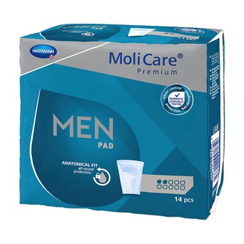 MoliCare Premium Men Pad, wkłady chłonne, 2 krople, 14 szt.
