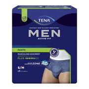 TENA Men Pants Plus OTC Edition, majtki chłonne, rozmiar M, 9 szt.