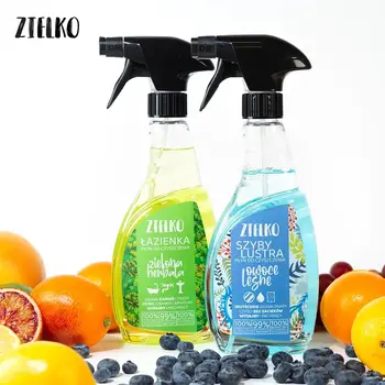 Zielko, Płyn do szyb i luster, owoce leśnie, 500 ml