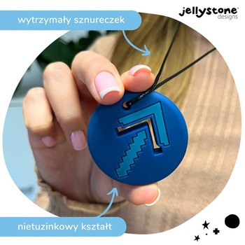 Jellystone Designs, wisiorek antystresowy Strzałka, granatowy, 1 szt.