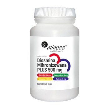 Aliness Diosmina Mikronizowana Plus 500 mg, tabletki, 100 szt.