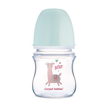 Canpol Easy Start Toys, butelka szerokootworowa, antykolkowa, zielona, 120 ml