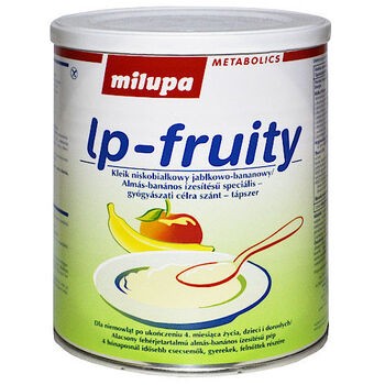 Milupa LP-Fruity, kaszka, niskobiałkowa, jabłkowo-bananowa, 300 g