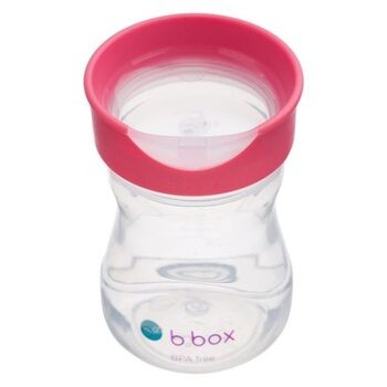 B.box Kubek do nauki picia dla dziecka, kubek treningowy plastikowy, malinowy, 240 ml
