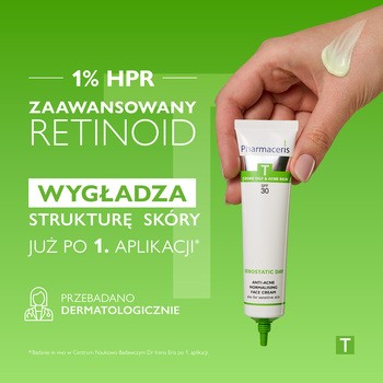 Pharmaceris T Sebostatic Day, Przeciwtrądzikowy Krem Normalizujący ,SPF30, 40 ml