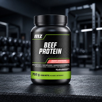 MZ Beef Protein, proszek, smak biszkopt truskawkowy, 750 g