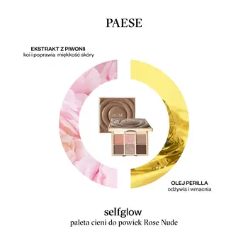 Paese Selfglow, paleta cieni Rose Nude, 12 g