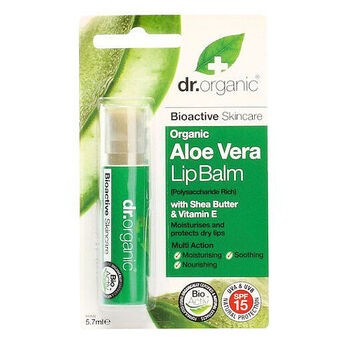 Dr Organic Aloe Vera LipBalm, pomadka do ust z organicznym aloesem, 5,7 ml