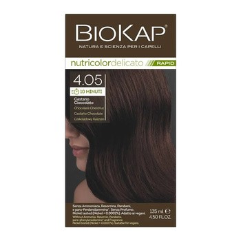 Biokap Nutricolor Delicato Rapid, farba do włosów 4.05 czekoladowy kasztan, 135 ml