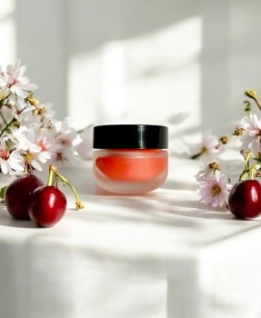 Boska Pszczoła Cherry Kisses, balsam do ust z kwiatami koniczyny, 15 ml