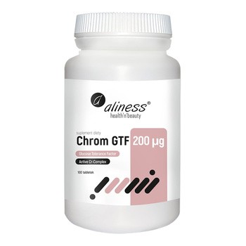 Aliness Chrom GTF 200 µg Active Cr-Complex, tabletki, 100 szt.