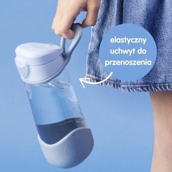 B.box Butelka na wodę, bidon z ustnikiem dla dziecka tritanowy, Ocean Breeze, 12 m+, 450 ml